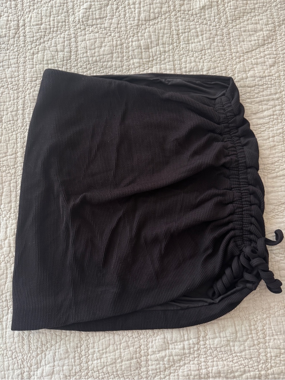Toluca Swim Black:Onyx Ribbed Coverup Nyx Skirt